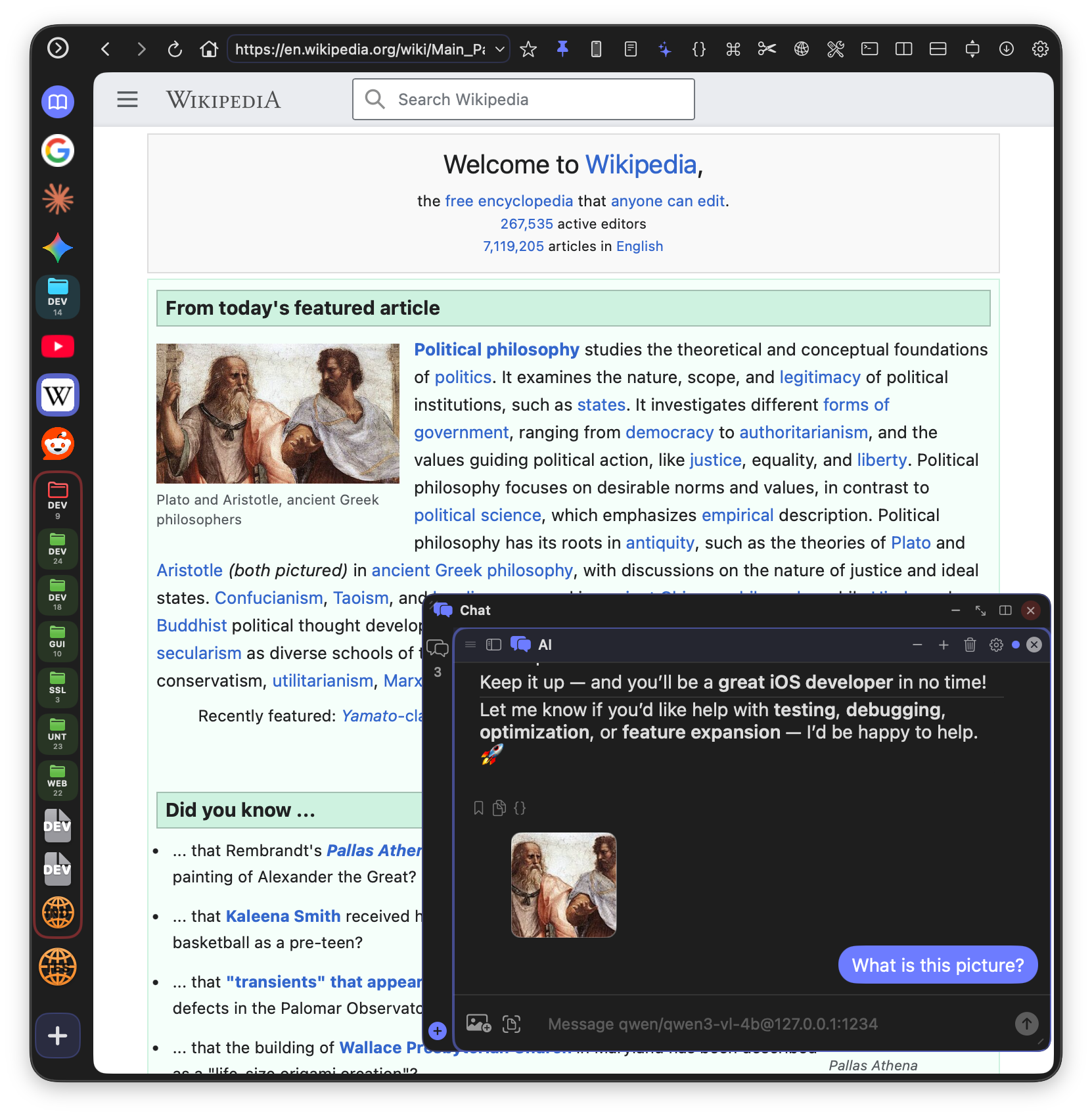 AI Chat as floating pop-out window