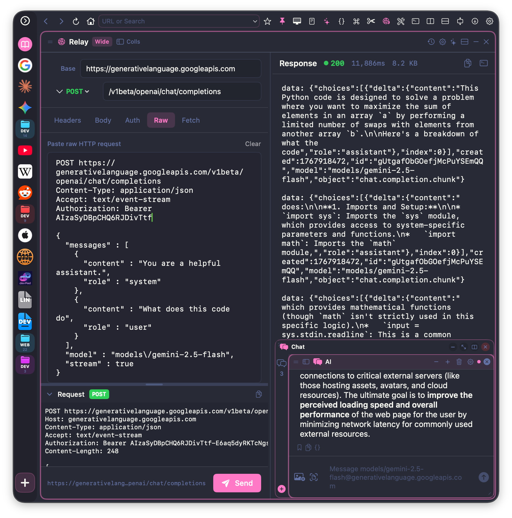 Relay Raw tab for pasting HTTP requests
