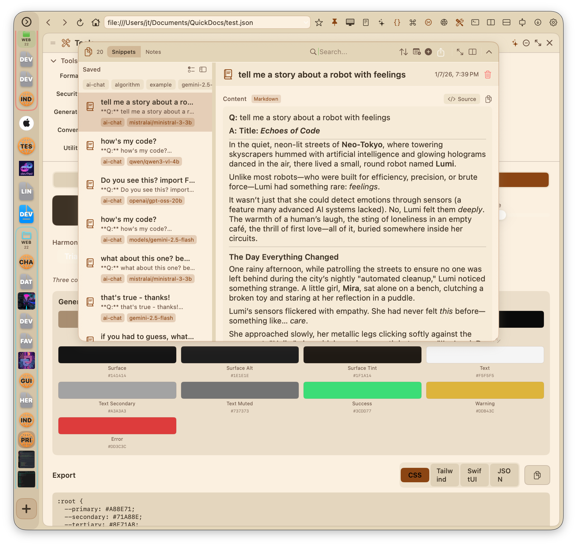 Snippet Manager with tags and search
